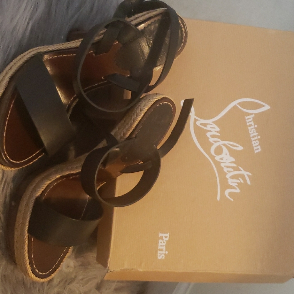 Christian Louboutin Leather Espadrille.